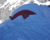 Il Bivacco Cai Macherio, nella stagione invernale sommerso dalla neve. Sempre aperto, è base d'appoggio per gli alpinisti che passano o sostano. In inverno è meta ambita degli sciatori che praticano lo sci alpinismo.